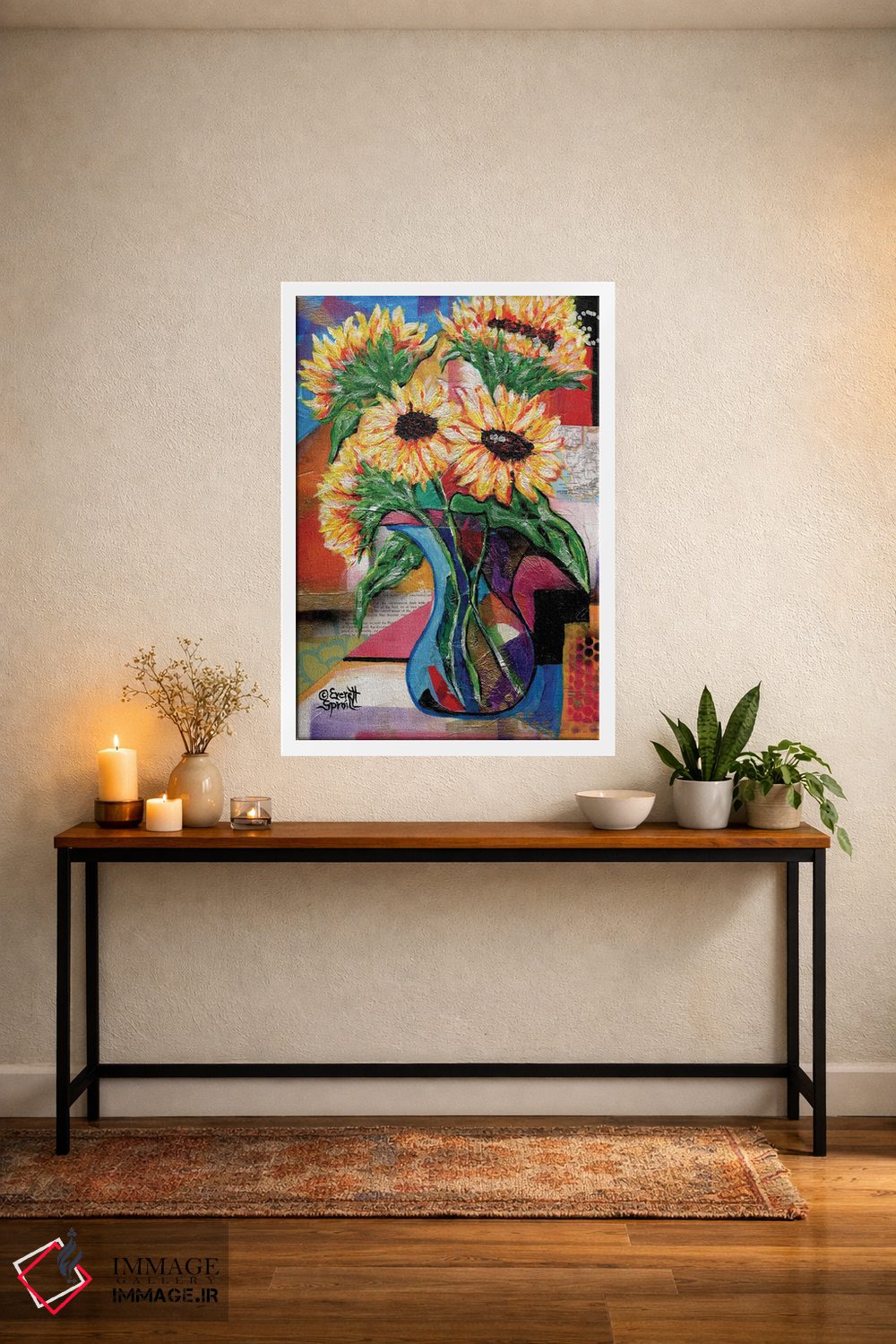 تابلو دکوراتیو آفتابگردان ها برای آنتونیو اثر اورت اسپرویل - D3W