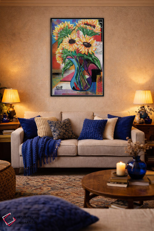 تابلو دکوراتیو آفتابگردان ها برای آنتونیو اثر اورت اسپرویل - D5B