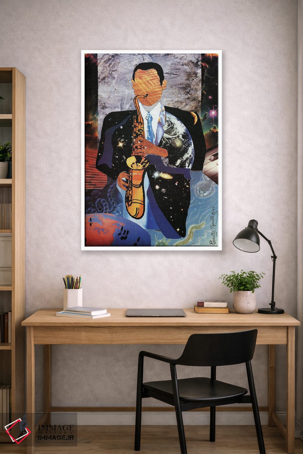 تابلو دکوراتیو ساکسوفن جهانی اثر اورت اسپرویل - D1W