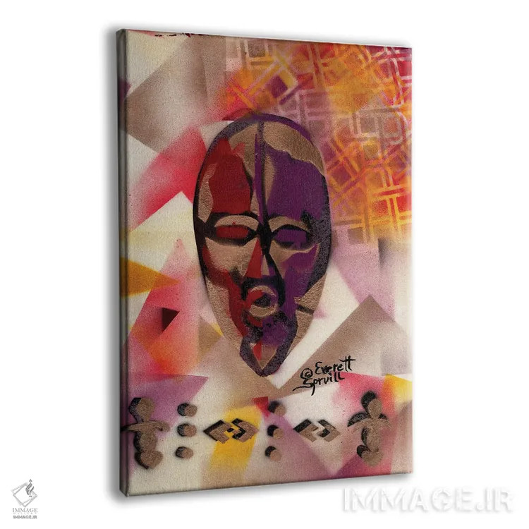 تابلو دکوراتیو ماسک پاسپورتی اثر اورت اسپرویل - نمای پرسپکتیو محصول