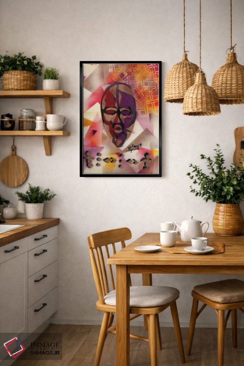 تابلو دکوراتیو ماسک پاسپورتی اثر اورت اسپرویل - D6B