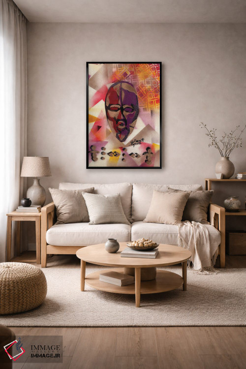 تابلو دکوراتیو ماسک پاسپورتی اثر اورت اسپرویل - D5B