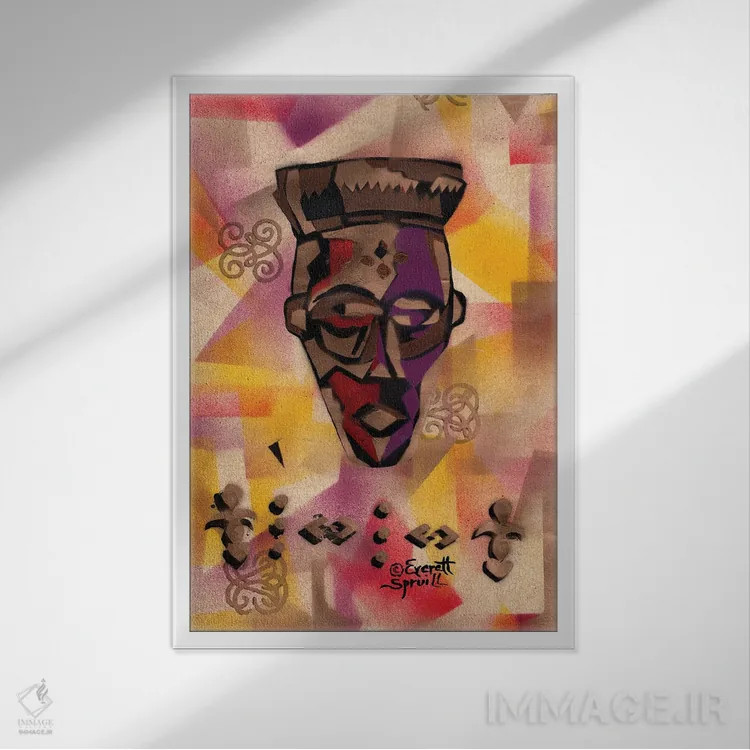 تابلو دکوراتیو حکمت سنیفو اثر اورت اسپرویل - نمای قابدار سفید