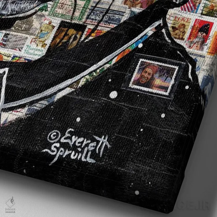 تابلو دکوراتیو زورا نیل هرستون اثر اورت اسپرویل - نمای نزدیک بافت بوم