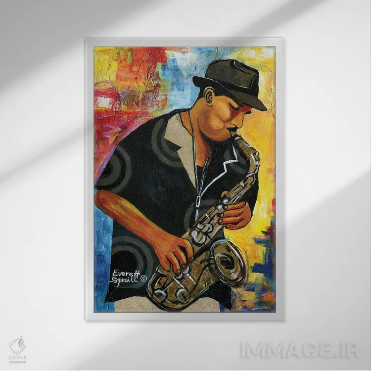 تابلو دکوراتیو تونی وین اثر اورت اسپرویل - نمای قابدار سفید