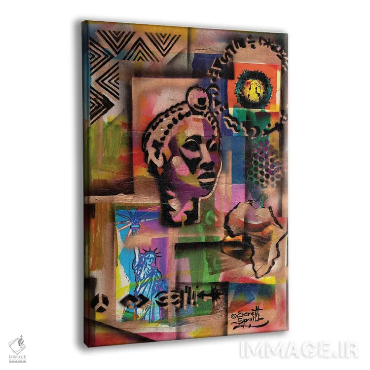 تابلو دکوراتیو ملکه مادر بنین اثر اورت اسپرویل - نمای پرسپکتیو محصول