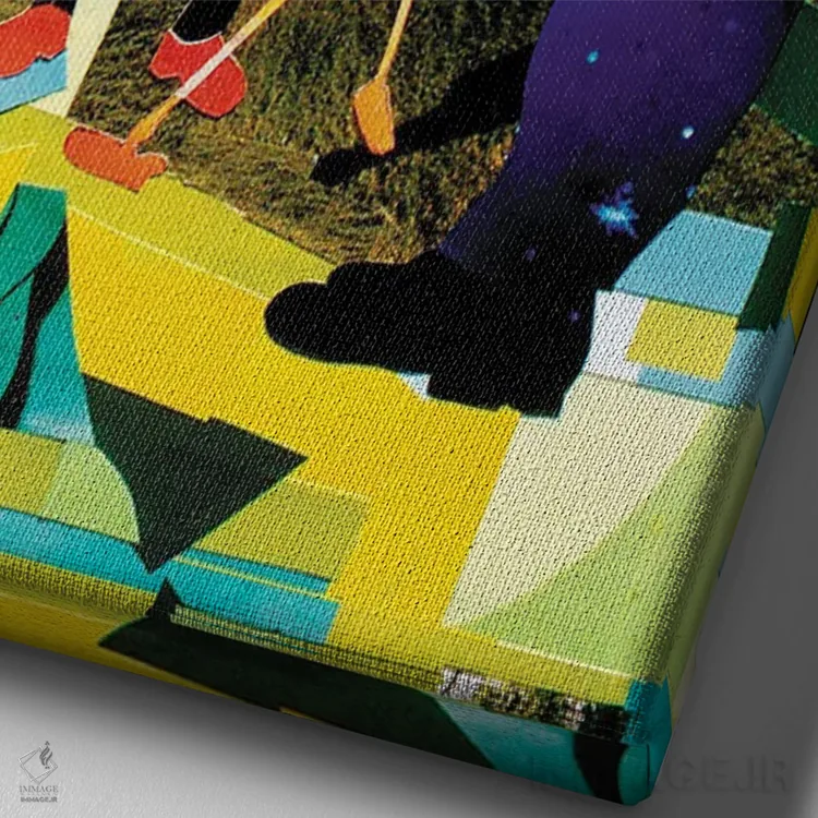 تابلو دکوراتیو پات پرنده اثر اورت اسپرویل - نمای نزدیک بافت بوم