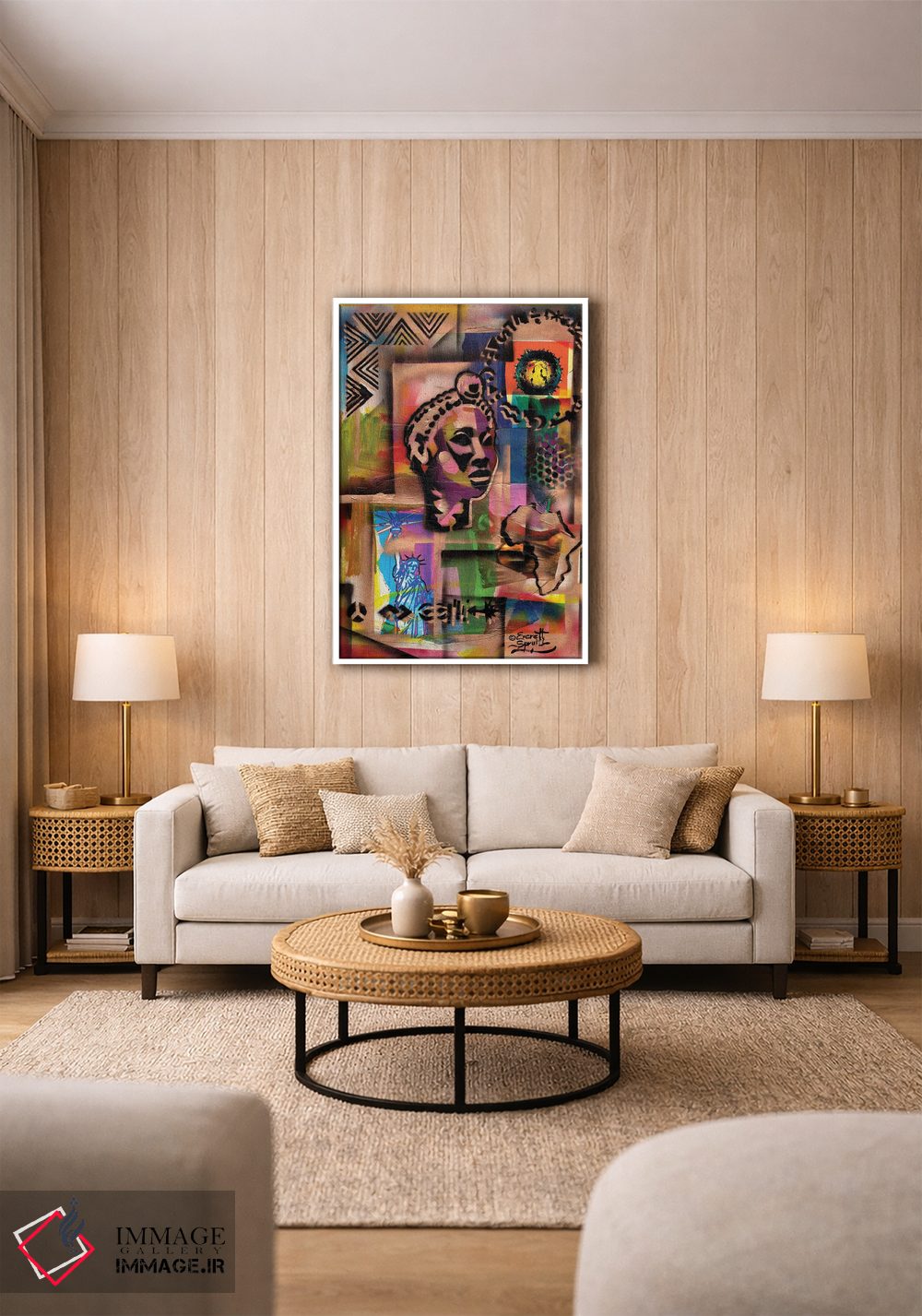 تابلو دکوراتیو ملکه مادر بنین اثر اورت اسپرویل - D1W