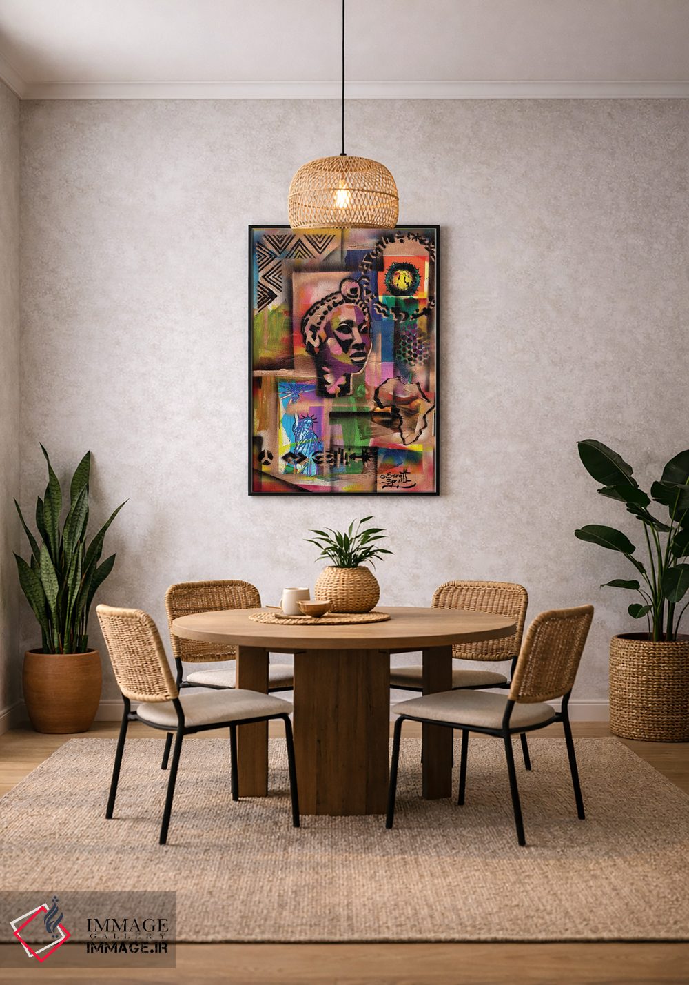 تابلو دکوراتیو ملکه مادر بنین اثر اورت اسپرویل - D4B