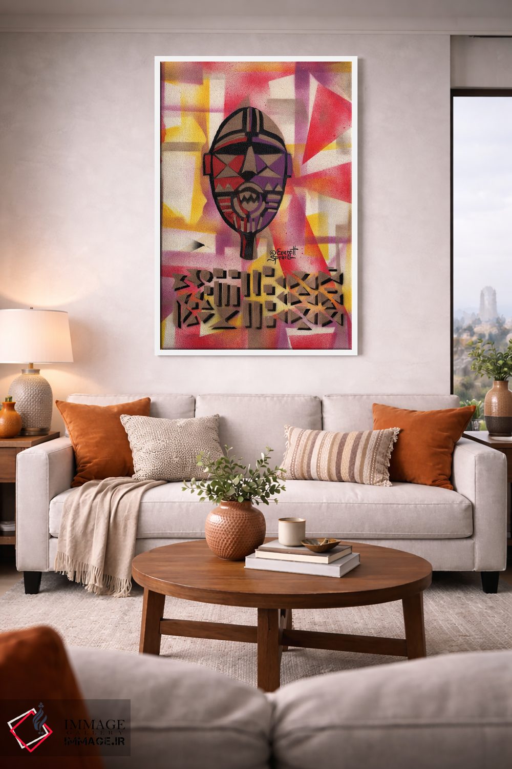 تابلو دکوراتیو ماسک بوا از بورکینافاسو اثر اورت اسپرویل - D1W