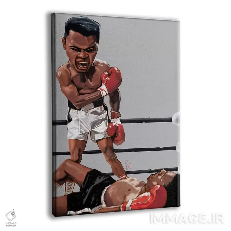 تابلو دکوراتیو مشت زنی علی اثر ایوان ویلیامز - نمای پرسپکتیو محصول