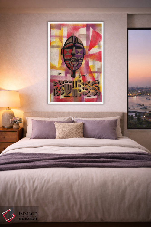 تابلو دکوراتیو ماسک بوا از بورکینافاسو اثر اورت اسپرویل - D3W