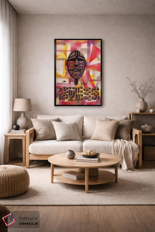 تابلو دکوراتیو ماسک بوا از بورکینافاسو اثر اورت اسپرویل - D5B