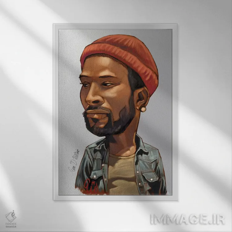 تابلو دکوراتیو ماروین اثر ایوان ویلیامز - نمای قابدار سفید