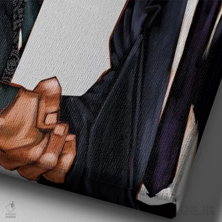 تابلو دکوراتیو ام ال کی و ایکس اثر ایوان ویلیامز - نمای نزدیک بافت بوم