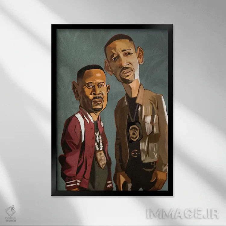 تابلو دکوراتیو بد بویز فور لایف اثر ایوان ویلیامز - نمای قابدار مشکی