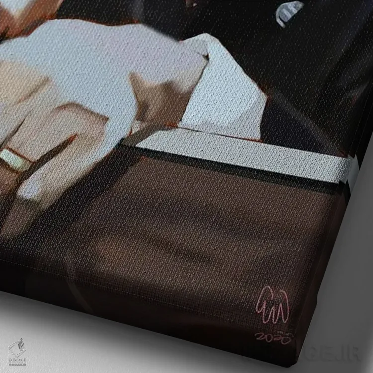 تابلو دکوراتیو ام ال کی اثر ایوان ویلیامز - نمای نزدیک بافت بوم