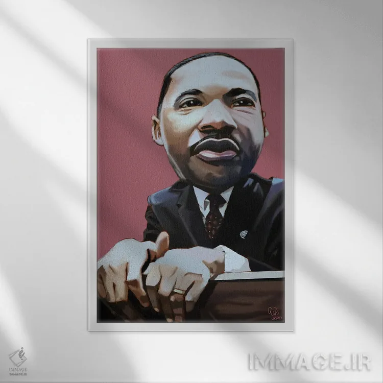 تابلو دکوراتیو ام ال کی اثر ایوان ویلیامز - نمای قابدار سفید