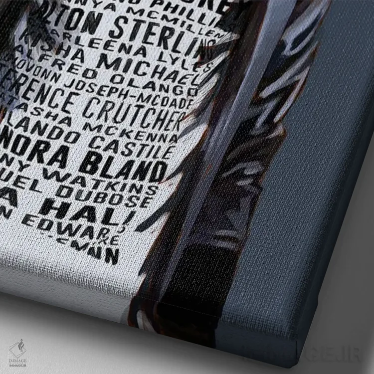 تابلو دکوراتیو کپ اثر ایوان ویلیامز - نمای نزدیک بافت بوم