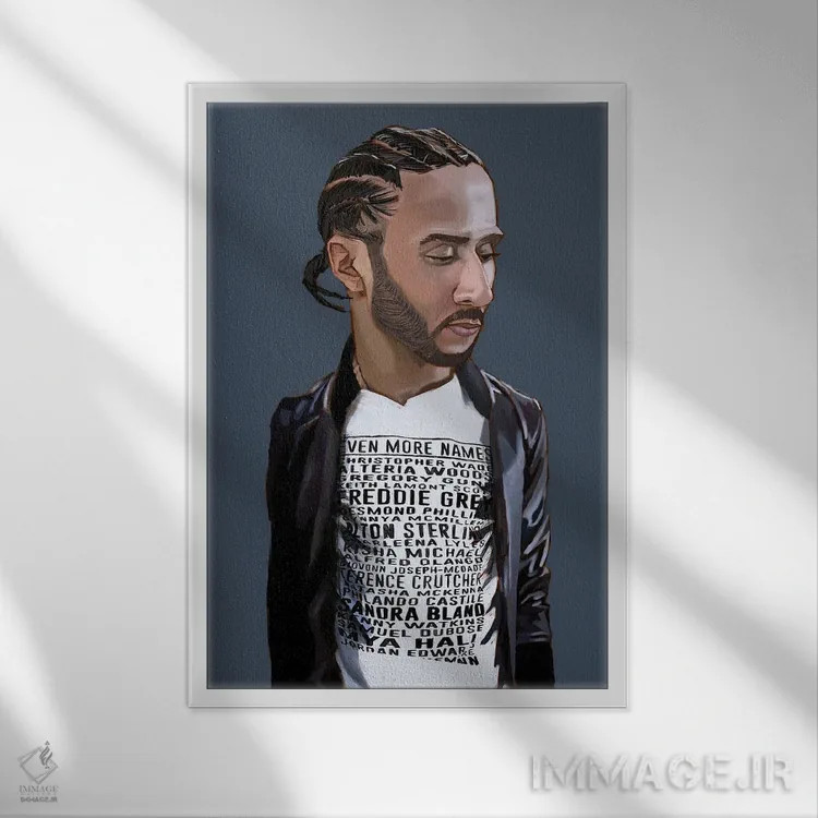 تابلو دکوراتیو کپ اثر ایوان ویلیامز - نمای قابدار سفید