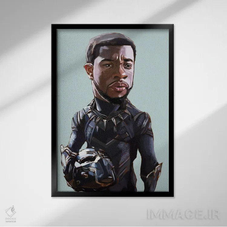 تابلو دکوراتیو چادویک بوزمن اثر ایوان ویلیامز - نمای قابدار مشکی