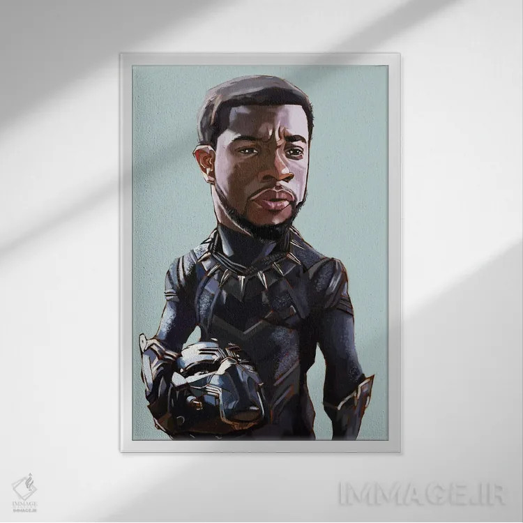 تابلو دکوراتیو چادویک بوزمن اثر ایوان ویلیامز - نمای قابدار سفید