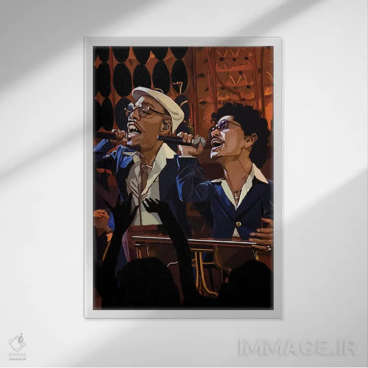 تابلو دکوراتیو سیلک سونیک اثر ایوان ویلیامز - نمای قابدار سفید