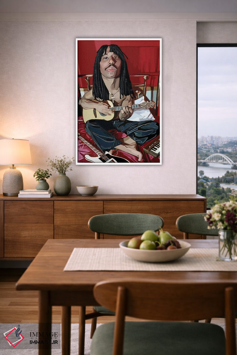 تابلو دکوراتیو ریک جیمز اثر ایوان ویلیامز - D6W