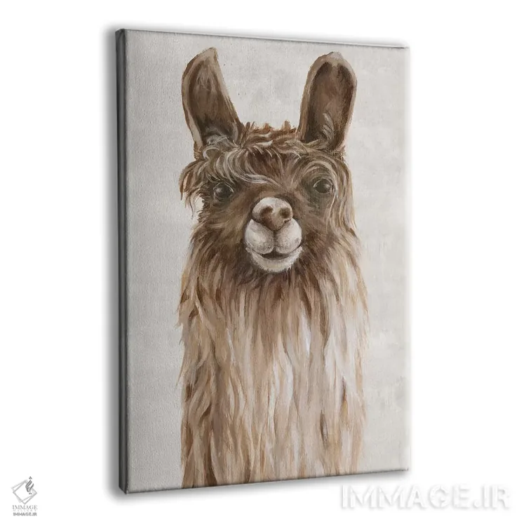 تابلو دکوراتیو آلپاکای سوری I اثر اوا واتس - نمای پرسپکتیو محصول