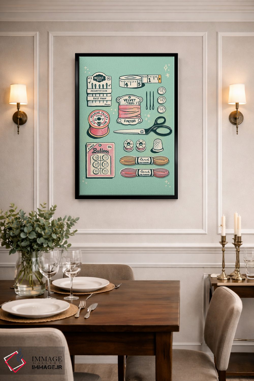 تابلو دکوراتیو خیاطی اثر ایو اندرسون - D3B