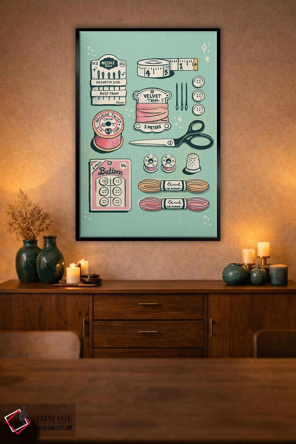 تابلو دکوراتیو خیاطی اثر ایو اندرسون - D4B