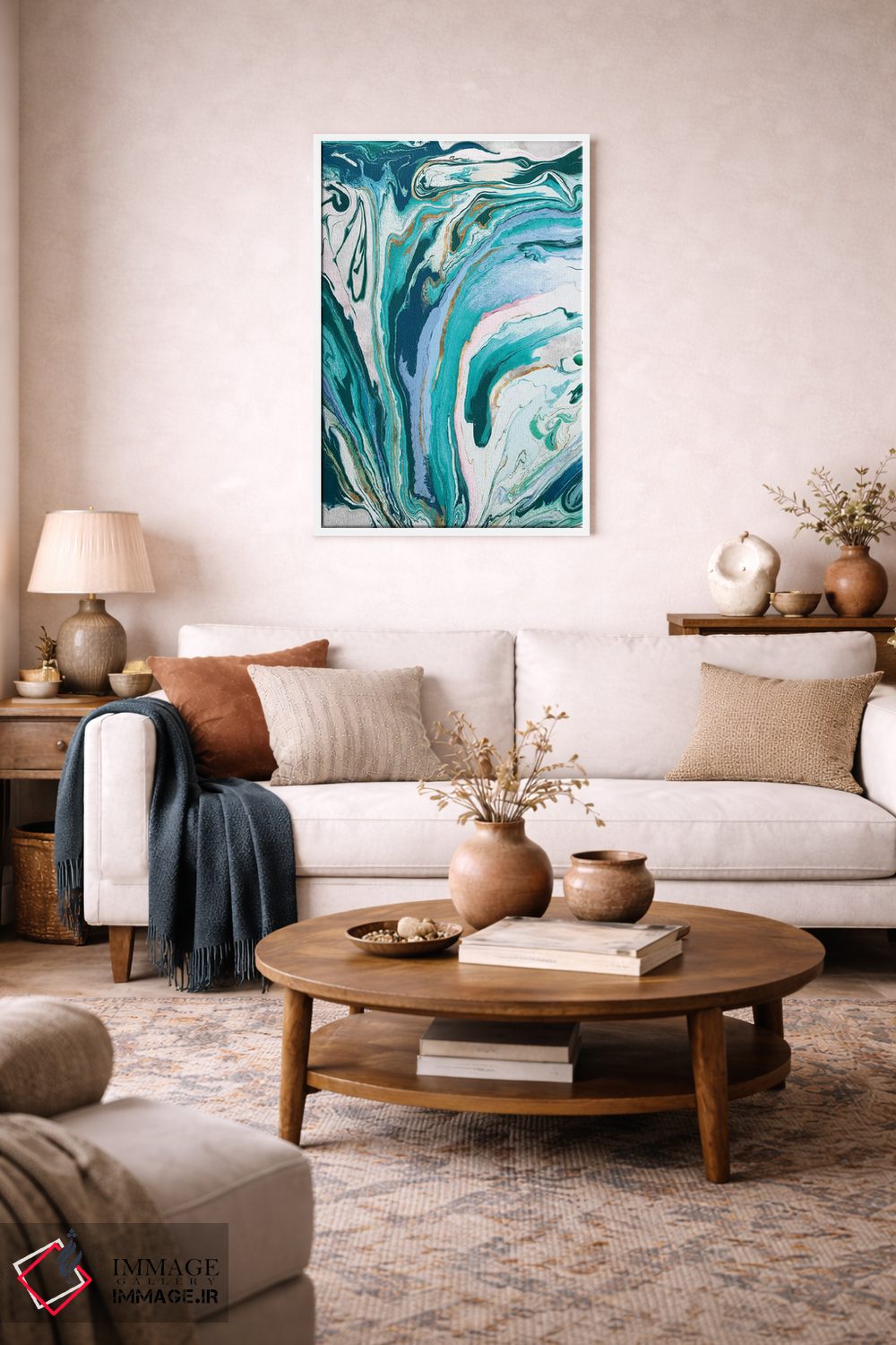 تابلو انتزاعی مرمر نفتی III اثر اوا واتس - D2W
