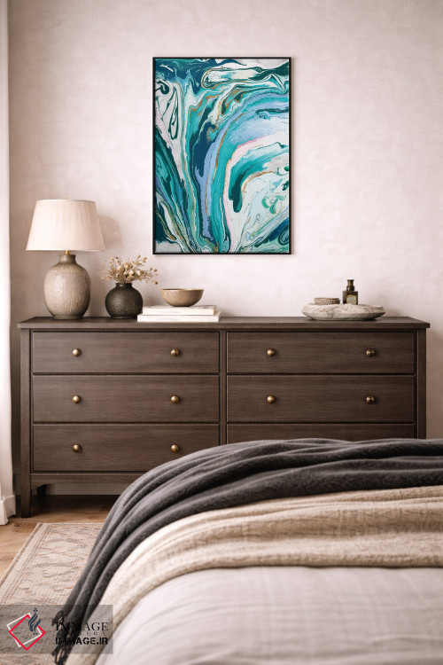 تابلو انتزاعی مرمر نفتی III اثر اوا واتس - D4B