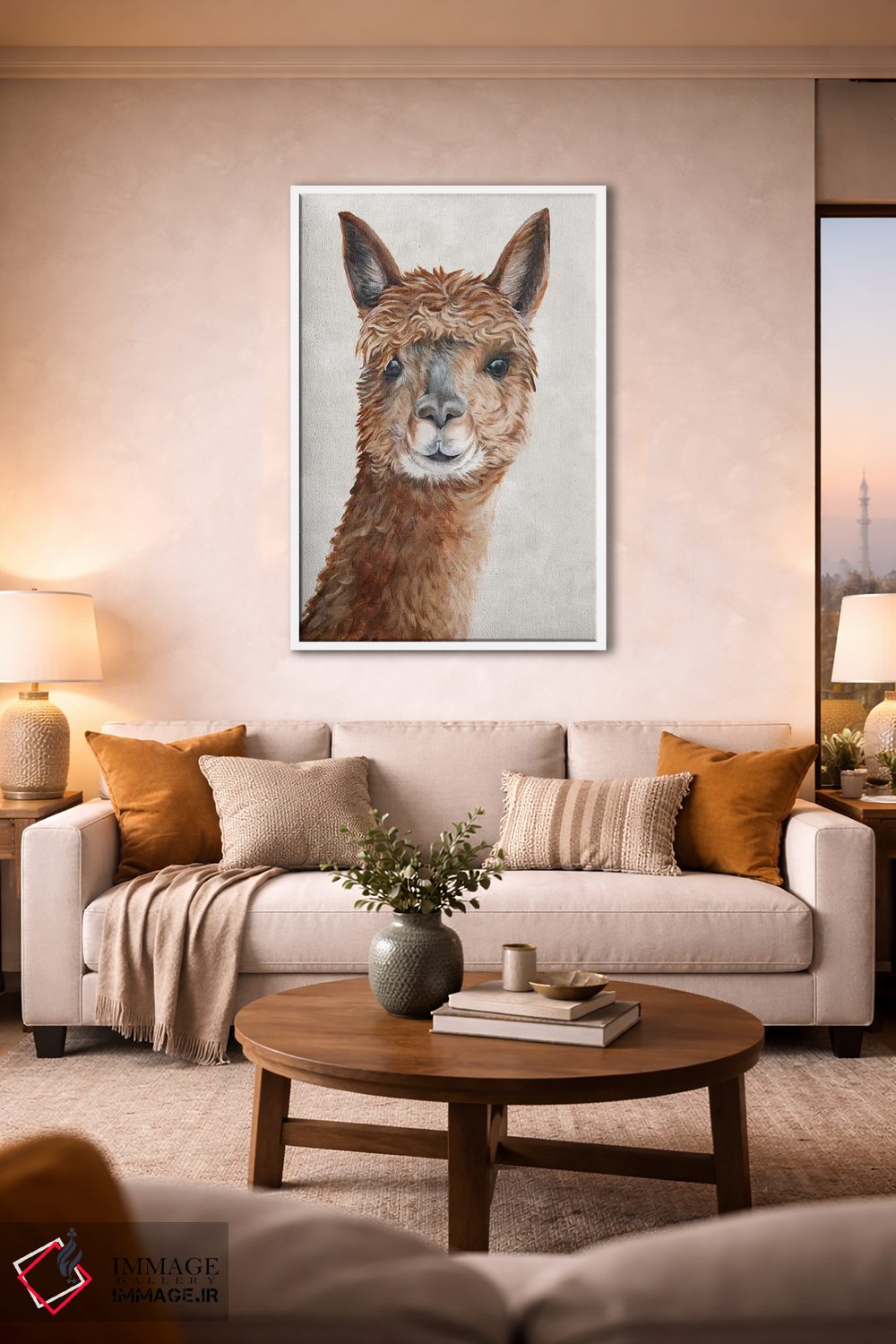 تابلو دکوراتیو آلپاکای سوری II اثر اوا واتس - D1W
