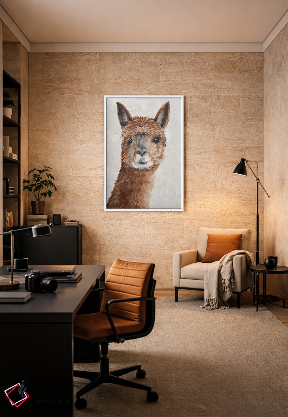 تابلو دکوراتیو آلپاکای سوری II اثر اوا واتس - D6W