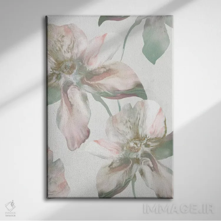 تابلو دکوراتیو رنگ پریدگی ابریشمی I اثر اوا واتس - نمای روبهرو روی دیوار