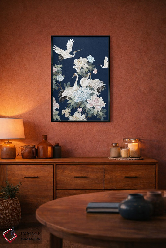 تابلو مدرن درناهای مرواریدی سفید II اثر اوا واتس - D5B