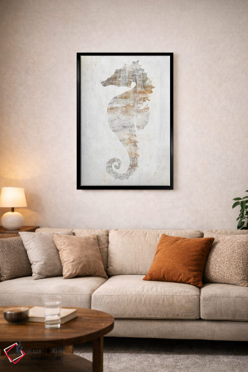 تابلو دکوراتیو اسب دریایی روستایی اثر اوا واتس - D4B