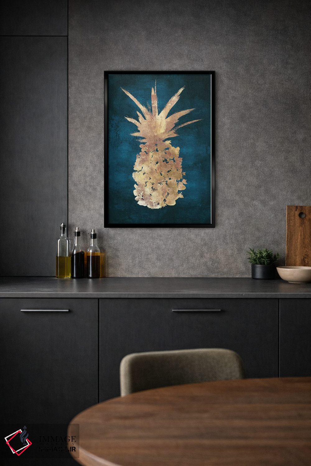 تابلو دکوراتیو آناناس شب طلایی اثر اوا واتس - D1B