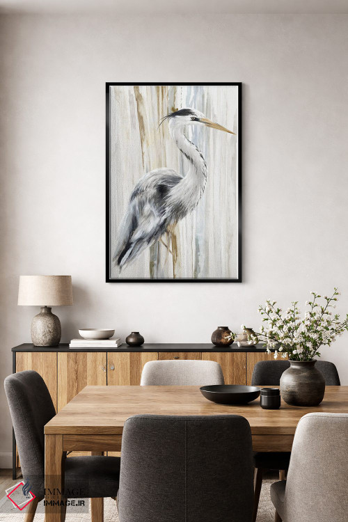 تابلو دکوراتیو حواصیل رودخانه ۱ اثر اوا واتس - D5B