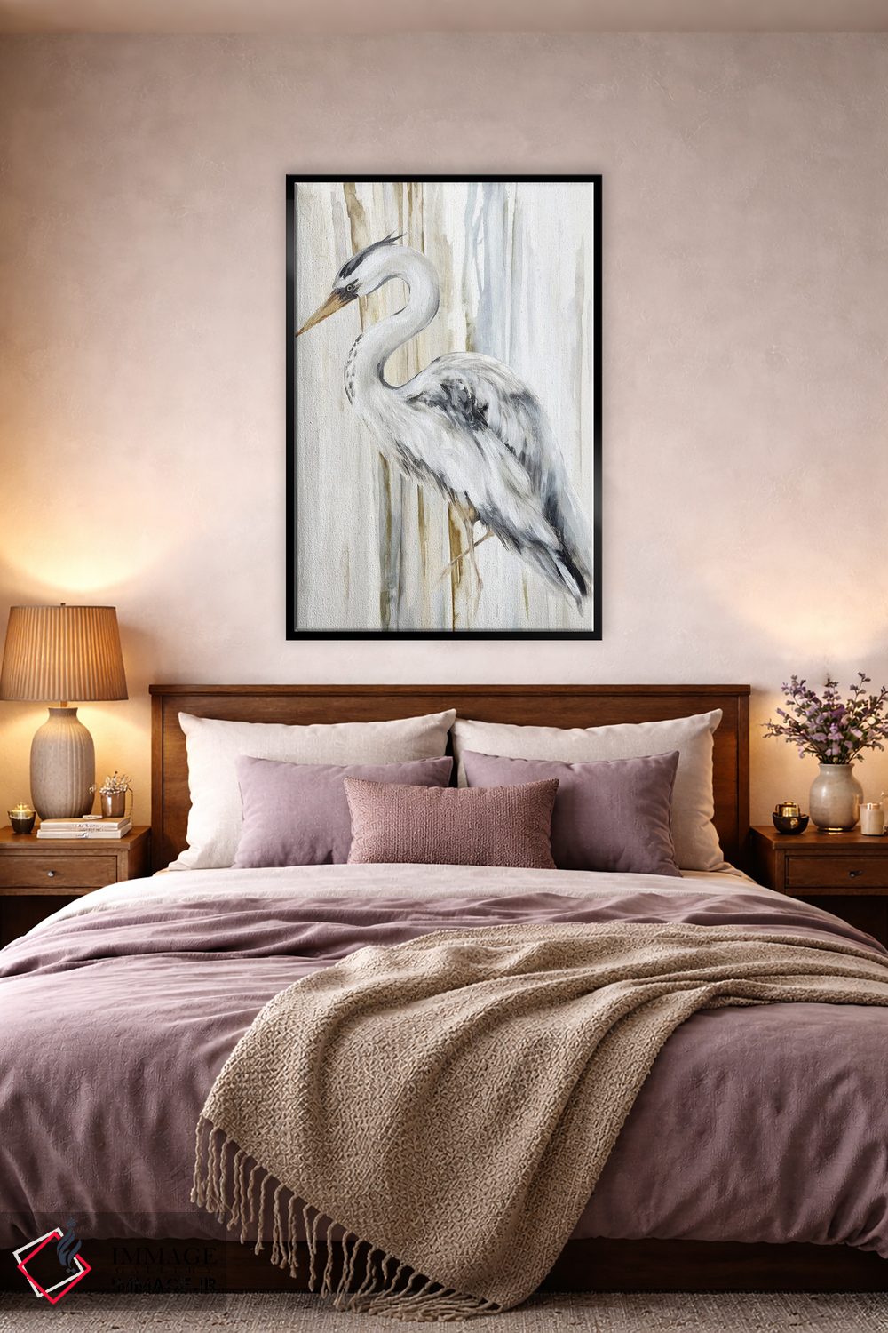 تابلو دکوراتیو حواصیل رودخانه ۲ اثر اوا واتس - D4B