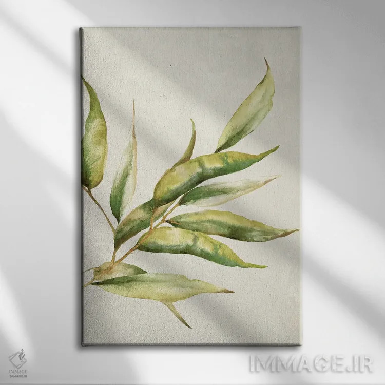 تابلو دکوراتیو شاخه بید ۱ اثر اوا واتس - نمای روبهرو روی دیوار