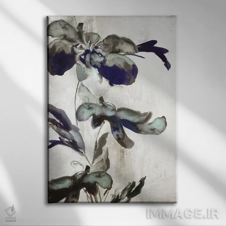 تابلو مینیمال دافنه آبی ۲ اثر اوا واتس - نمای روبهرو روی دیوار