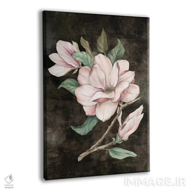تابلو دکوراتیو مگنولیا صورتی ۱ اثر اوا واتس - نمای پرسپکتیو محصول