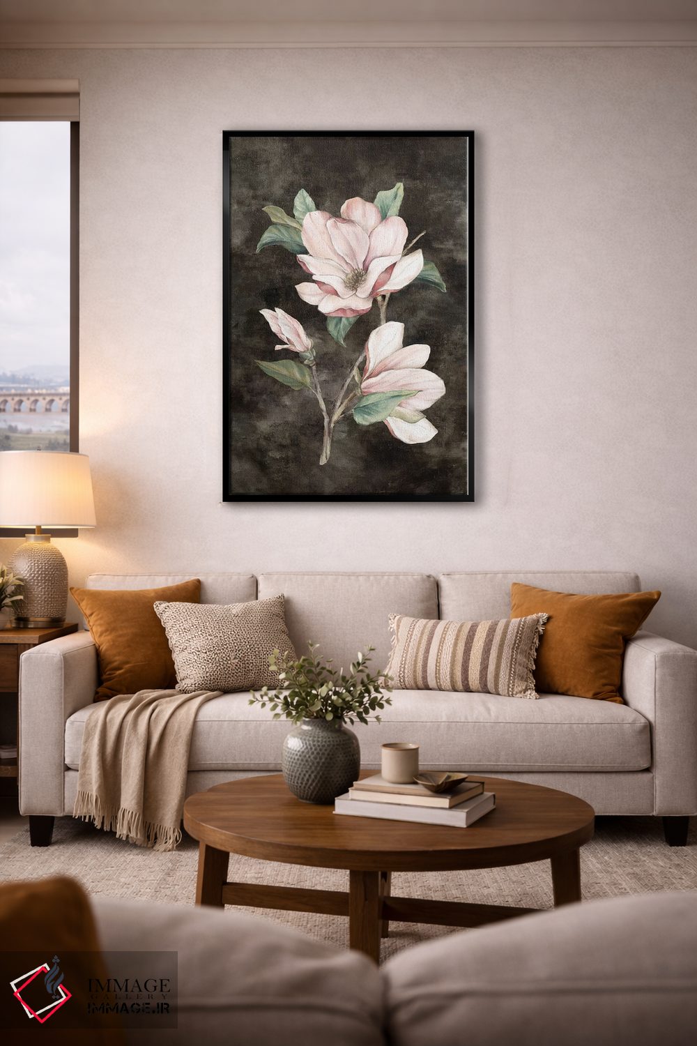 تابلو دکوراتیو مگنولیا صورتی ۲ اثر اوا واتس - D5B