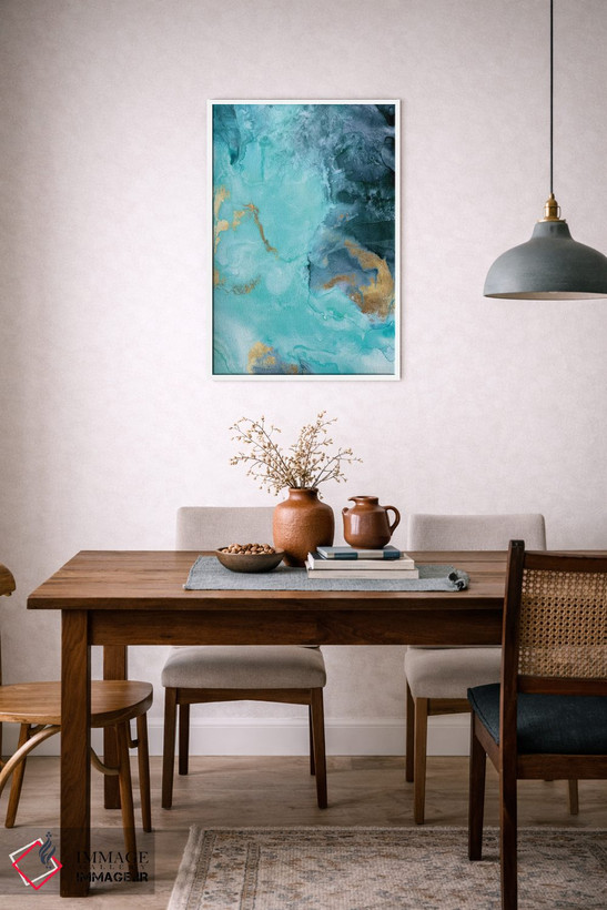 تابلو انتزاعی طلای زیر دریا ۲ اثر اوا واتس - D6W