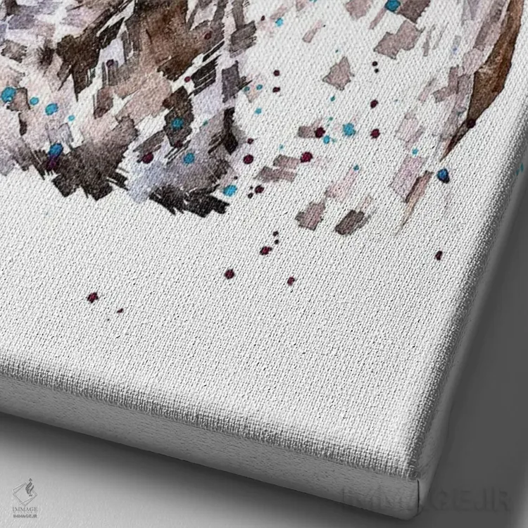 تابلو دکوراتیو جی .اس .پی ۱ اثر ادز واترکالرز - نمای نزدیک بافت بوم