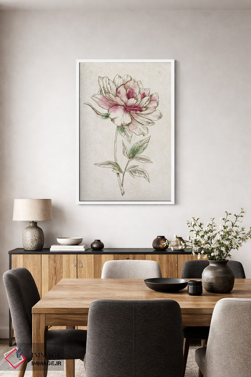 تابلو مینیمال ظرافت ۲ اثر اوا واتس - D4W