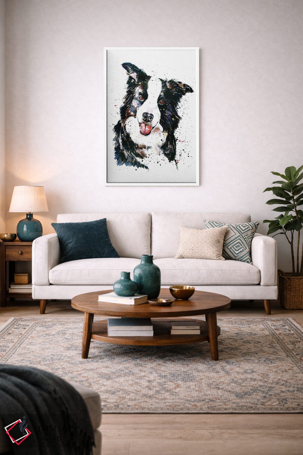 تابلو دکوراتیو تعقیب خوشبختی اثر ادز واترکالرز - D3W