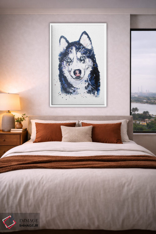 تابلو دکوراتیو هاسکی سیبری اثر ادز واترکالرز - D2W